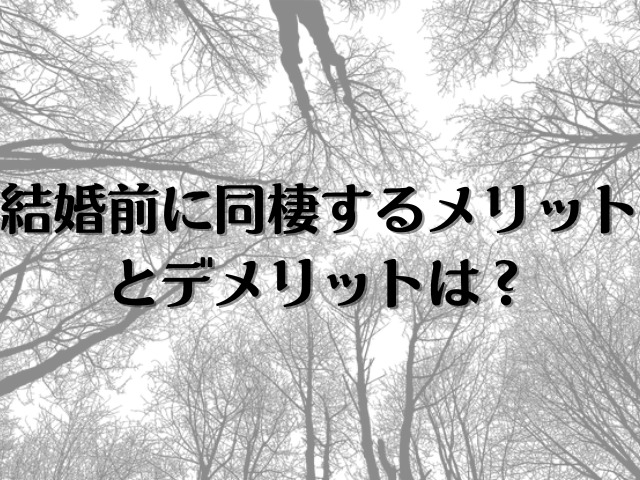 結婚前に同棲するメリットとデメリットは？