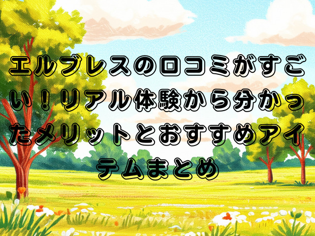 エルブレスの口コミがすごい！リアル体験から分かったメリットとおすすめアイテムまとめ